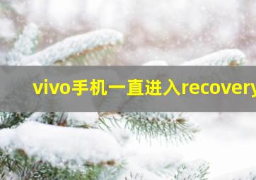 vivo手机一直进入recovery