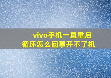 vivo手机一直重启循环怎么回事开不了机