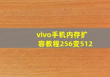 vivo手机内存扩容教程256变512