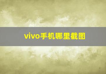 vivo手机哪里截图