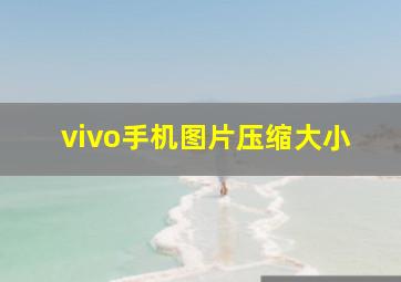 vivo手机图片压缩大小