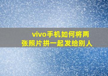 vivo手机如何将两张照片拼一起发给别人