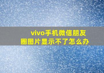 vivo手机微信朋友圈图片显示不了怎么办