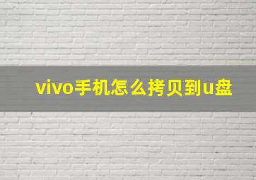 vivo手机怎么拷贝到u盘