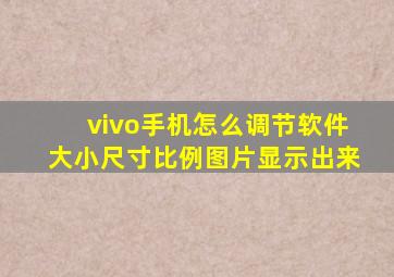 vivo手机怎么调节软件大小尺寸比例图片显示出来