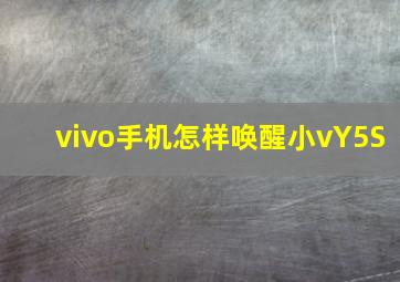 vivo手机怎样唤醒小vY5S