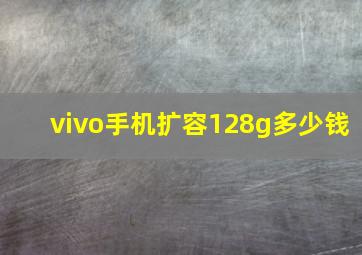 vivo手机扩容128g多少钱