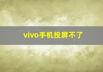 vivo手机投屏不了