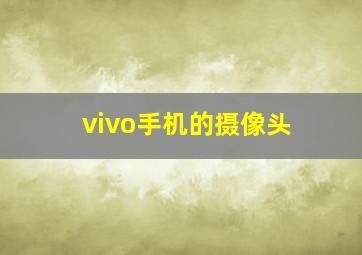 vivo手机的摄像头