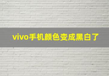 vivo手机颜色变成黑白了