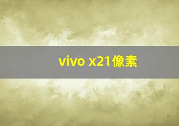 vivo x21像素