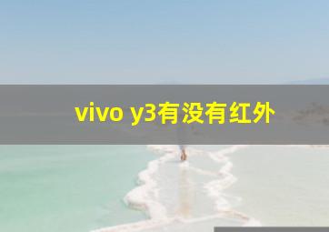 vivo y3有没有红外