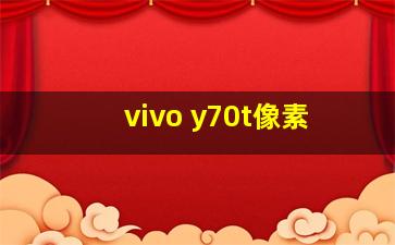 vivo y70t像素