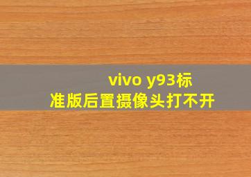 vivo y93标准版后置摄像头打不开