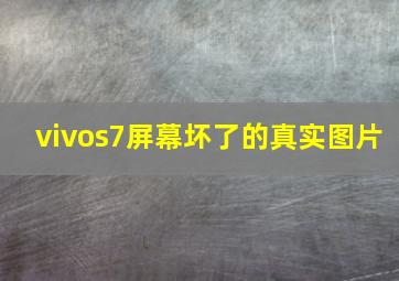 vivos7屏幕坏了的真实图片