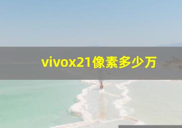 vivox21像素多少万