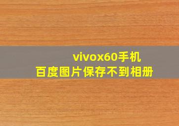 vivox60手机百度图片保存不到相册