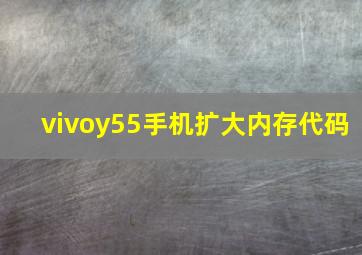 vivoy55手机扩大内存代码