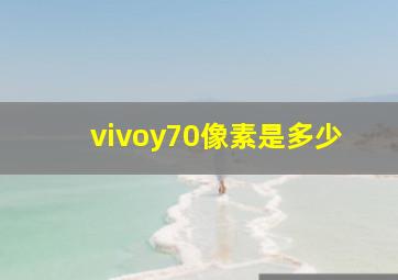 vivoy70像素是多少