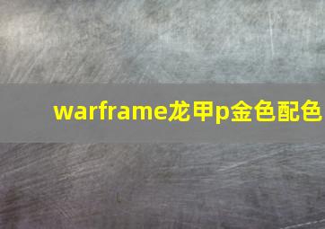 warframe龙甲p金色配色