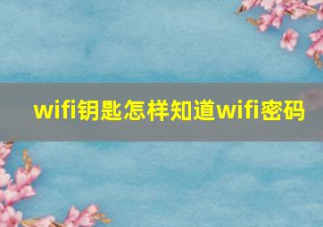 wifi钥匙怎样知道wifi密码