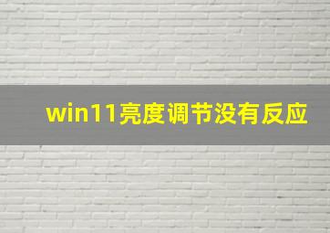 win11亮度调节没有反应