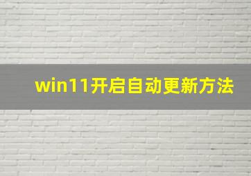 win11开启自动更新方法