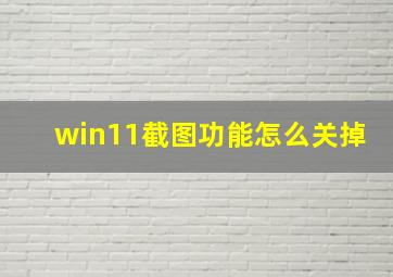 win11截图功能怎么关掉