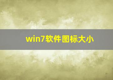 win7软件图标大小