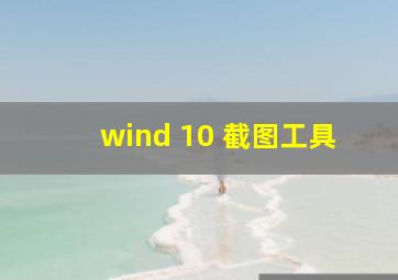 wind 10 截图工具