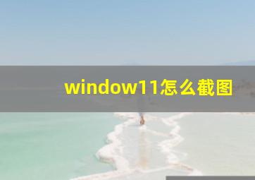 window11怎么截图