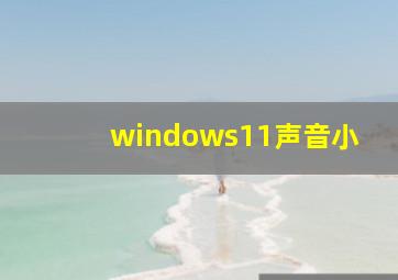 windows11声音小