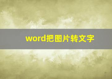 word把图片转文字