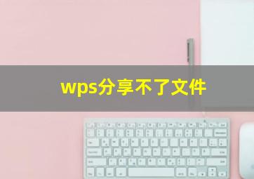 wps分享不了文件