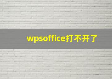 wpsoffice打不开了