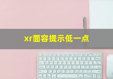 xr面容提示低一点