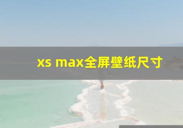 xs max全屏壁纸尺寸