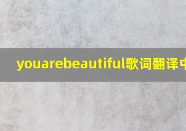 youarebeautiful歌词翻译中文