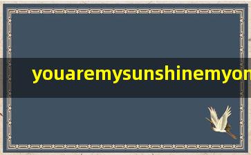 youaremysunshinemyonlysunshine歌词