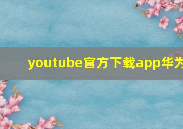 youtube官方下载app华为