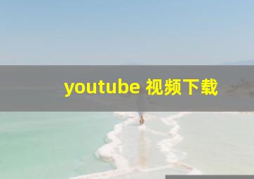 youtube 视频下载