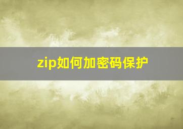 zip如何加密码保护